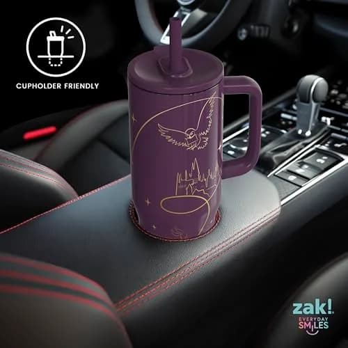 Zak Designs Harry Potter 30oz Insulated Stainless Steel Tumbler | Spill-Proof Travel Mug for Fans thumbnail 8