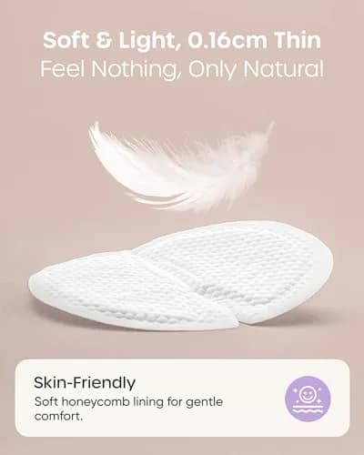 Nuliie Super Absorbent & Featherlight Disposable Nursing Pads 200 Count | Stay Dry, Soft & Breathable Breast Pads for Leaking Milk thumbnail 5