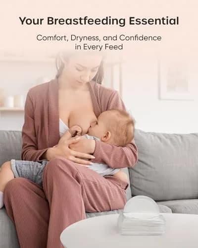 Nuliie Super Absorbent & Featherlight Disposable Nursing Pads 200 Count | Stay Dry, Soft & Breathable Breast Pads for Leaking Milk thumbnail 9