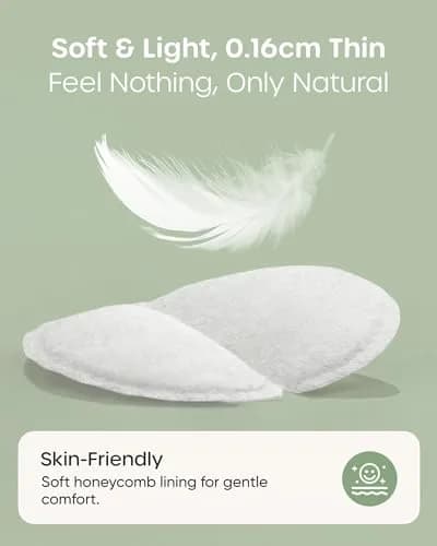 Nuliie Viscose-from-Bamboo Disposable Nursing Pads 100 Count | Super Absorbent & Featherlight for Breastfeeding Moms thumbnail 4