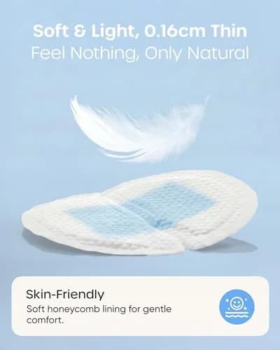 Nuliie High-Absorbency Blue Core Nursing Pads 200 Count | Stay Dry Day & Night, Leakproof, Individually Wrapped thumbnail 4
