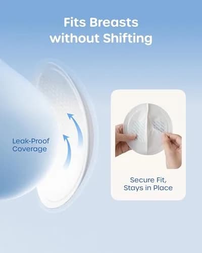 Nuliie High-Absorbency Blue Core Nursing Pads 200 Count | Stay Dry Day & Night, Leakproof, Individually Wrapped thumbnail 6