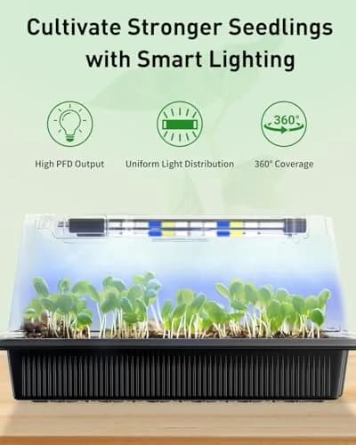 Pawfly Seed Starter Trays 80 Cells | Reusable Germination Kit with Grow Light & Humidity Dome thumbnail 5