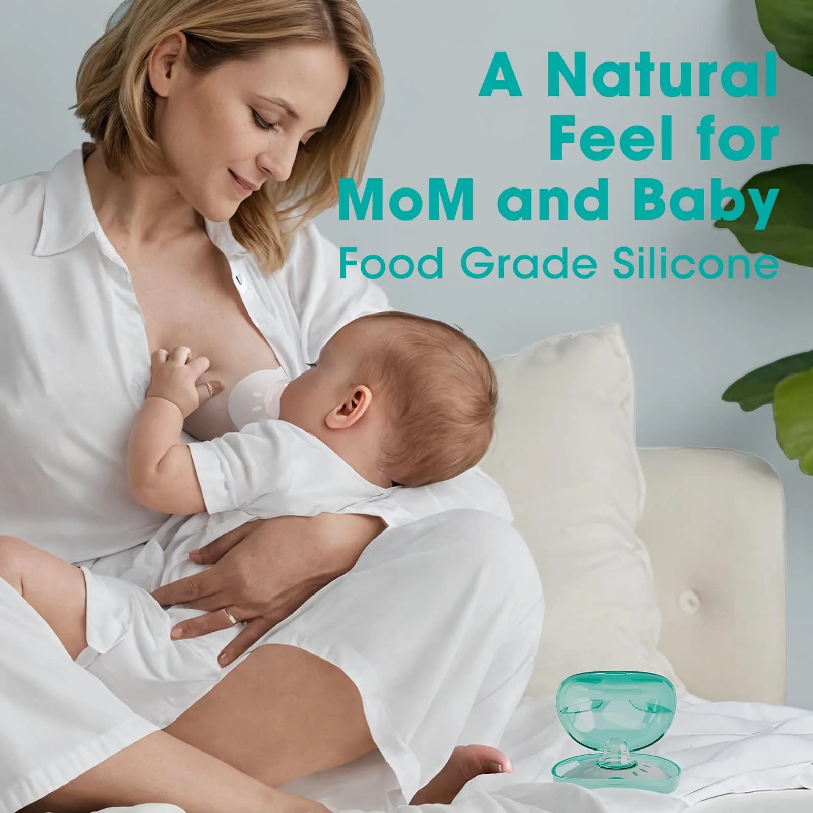 Cheri Baby Nipple Shield for Breastfeeding Difficulty, 20mm M Size, 2-Pair Pack | Soft Food Grade Silicone - view 2