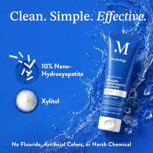 Mouthology 10% Nano Hydroxyapatite Toothpaste 118g (4 oz) | Dentist-Recommended Enamel Care thumbnail 4