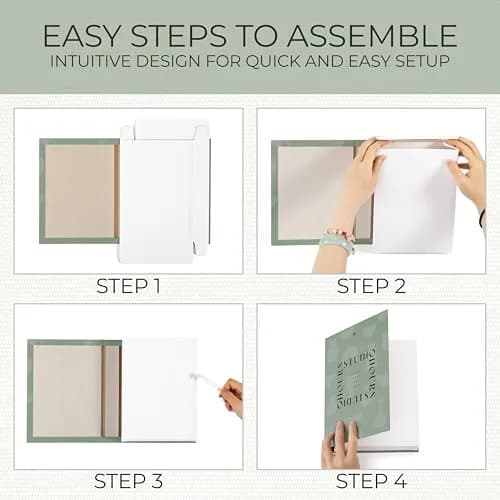 ZICOTO Decorative Faux Books Set of 9 | 24.1 cm (9.5") x 16.5 cm (6.5") x 5.1 cm (2") | Modern Sage & Beige Aesthetic Home Decor thumbnail 6