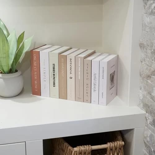 ZICOTO Decorative Books Set of 9 | 24cm (9.37in) Length | Faux Books for Coffee Table Decor thumbnail 9