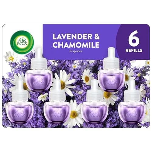 Air Wick Plug-In Scented Oil Refills, 6 Count, Lavender & Chamomile, 120ml (4.02 Fl Oz) | Natural Essential Oils thumbnail 1