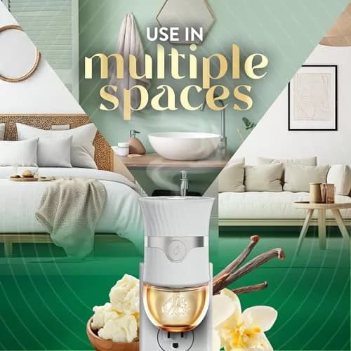 Air Wick Vibrant Plug In Scented Oil Refills Sweet Vanilla & Shea Butter 2.69ml (0.67 Fl Oz) 4-Pack | Infused with 2x More Essential Oils thumbnail 6