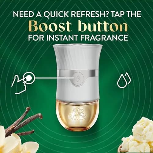 Air Wick Vibrant Plug In Scented Oil Refills Sweet Vanilla & Shea Butter 2.69ml (0.67 Fl Oz) 4-Pack | Infused with 2x More Essential Oils thumbnail 8