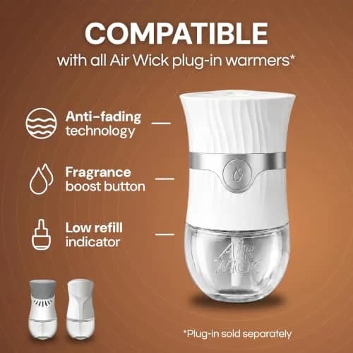 Air Wick Plug-In Scented Oil Refills Brown Sugar and Vanilla 6 Count (120ml / 4.02 Fl Oz) | Long-Lasting Fragrance thumbnail 5