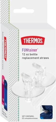 Thermos Replacement Straws for Funtainer Bottles, Clear, 12 Count (6 Packs) | USA Import thumbnail 1