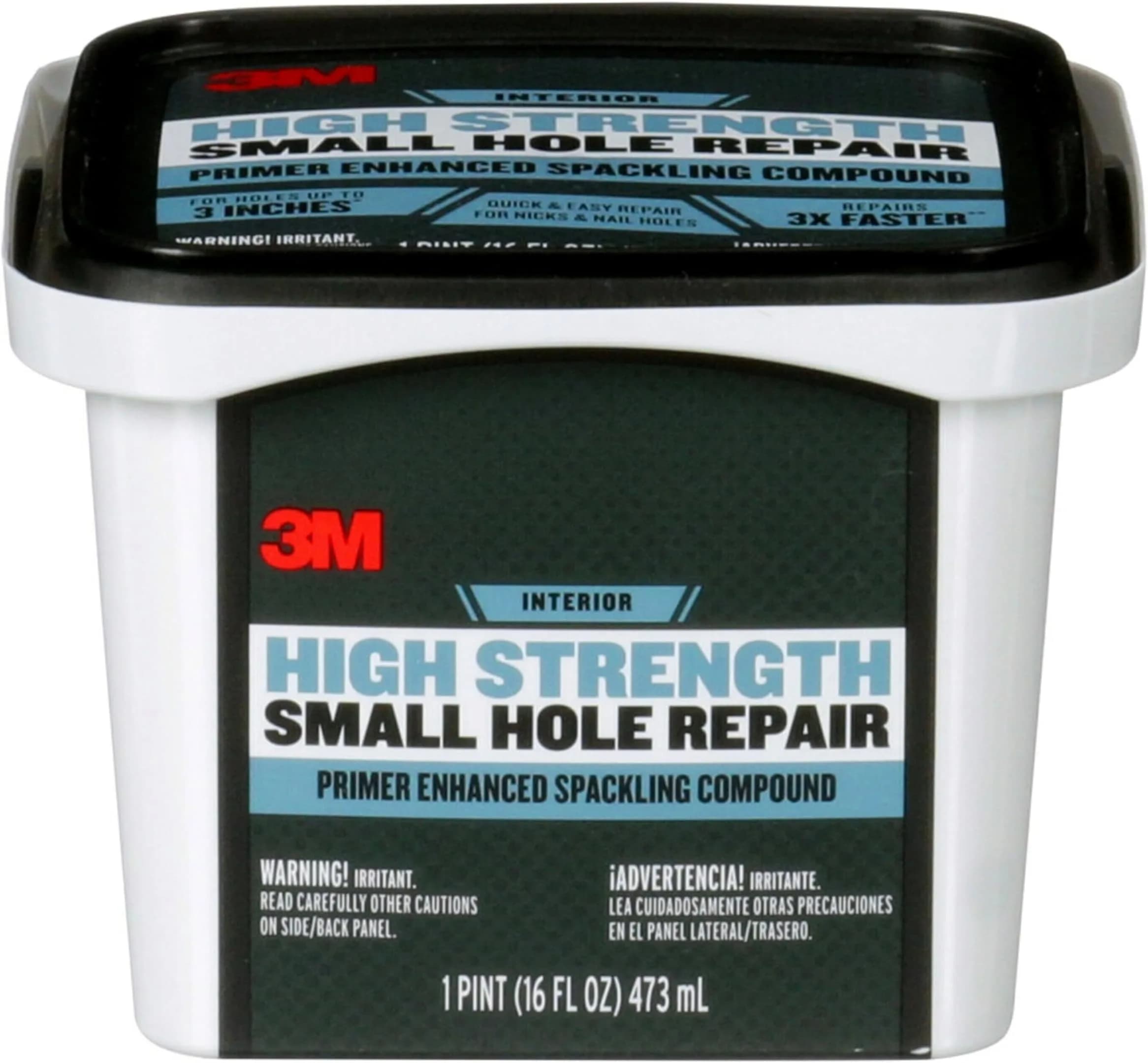 3M High Strength Spackling Compound 16 oz. | Quick & Easy Small Hole Repair, No Shrinking or Cracking — 16 Fl Oz