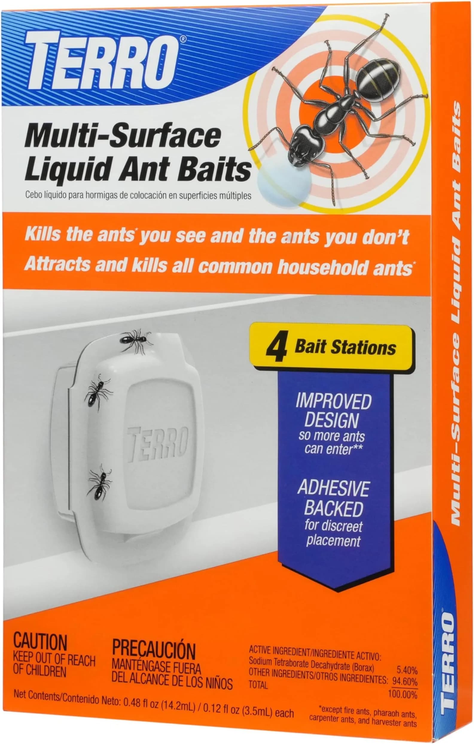 TERRO Indoor Liquid Ant Baits with Adhesive Strips for Discreet Baiting - 20 Count | Kills Visible Ants and Hidden Colonies