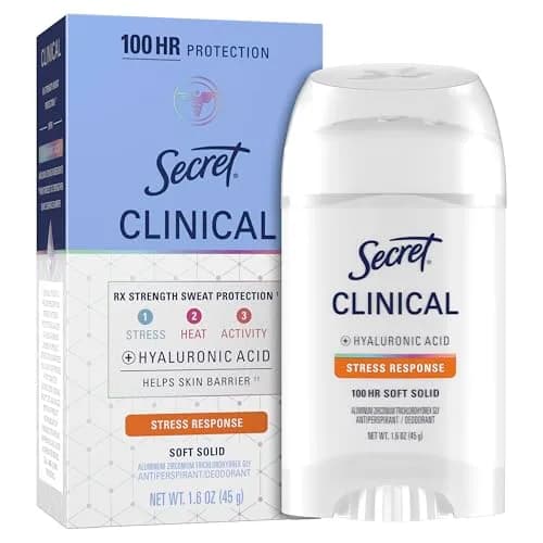 Secret Clinical Strength 100HR Antiperspirant Deodorant for Women, Stress Response Soft Solid 47.3ml (1.6 oz) | Fights 3 Types of Sweat thumbnail 1