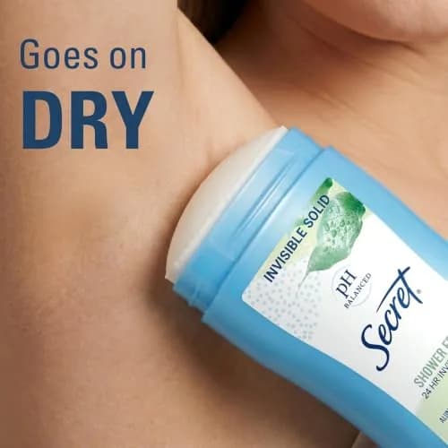 Secret Invisible Solid Antiperspirant Deodorant for Women, Shower Fresh, 2.6 oz (Pack of 4) | 24hr Sweat & Odor Protection thumbnail 5