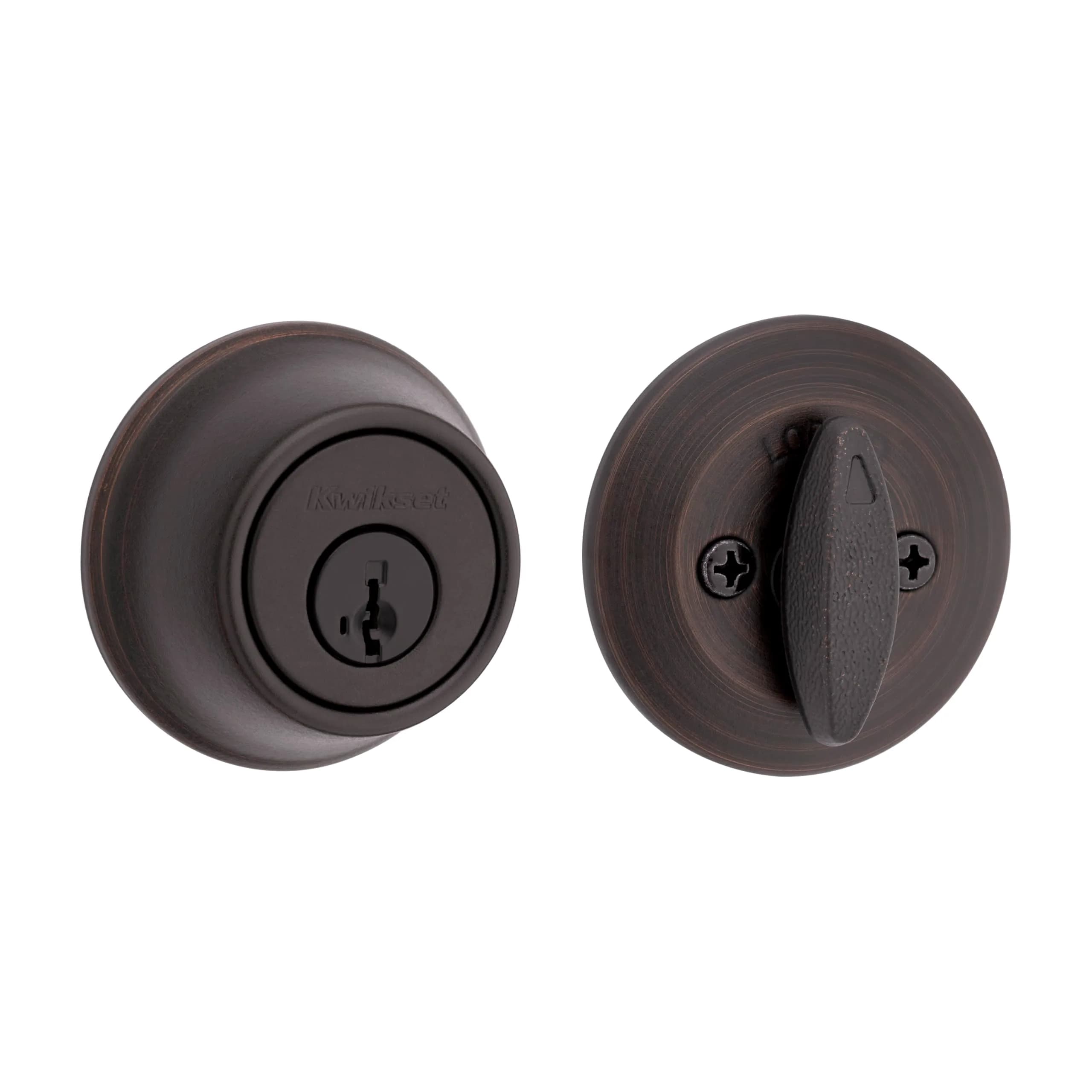 Kwikset 660 Single Cylinder Deadbolt, Venetian Bronze | Secure Entry with SmartKey Lock - main product image