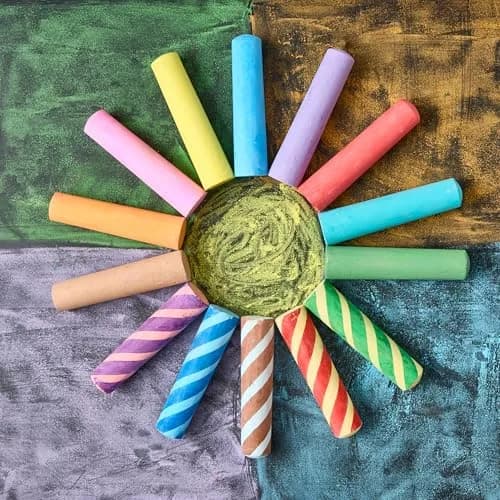 Colorations Dust-Lite Washable Sidewalk Chalk 50 Pieces + Jumbo Chalk Holder Set of 6 | Outdoor Art Kit for Kids, Washable Chalk with Grip Holders, Sidewalk Drawing Set thumbnail 6