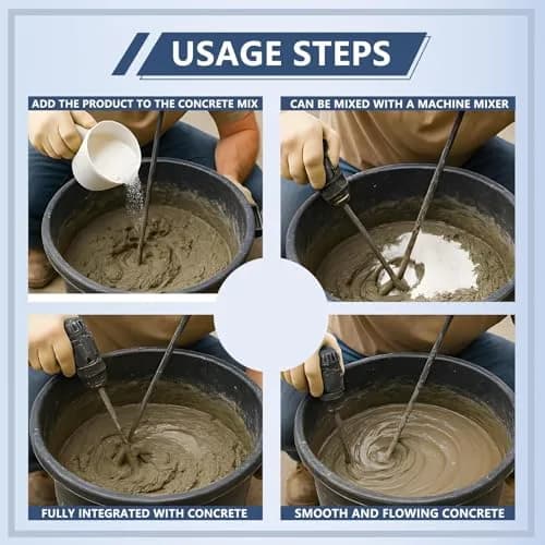 GOODTAKE Concrete Super Plasticizer 2.27 kg (5 Pounds) | High Range Water Reducer for Superior Strength and Workability thumbnail 5