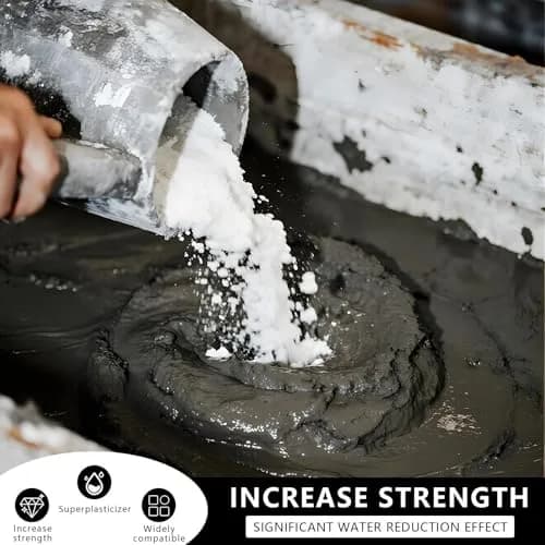 GOODTAKE Concrete Super Plasticizer 2.27 kg (5 Pounds) | High Range Water Reducer for Superior Strength and Workability thumbnail 6