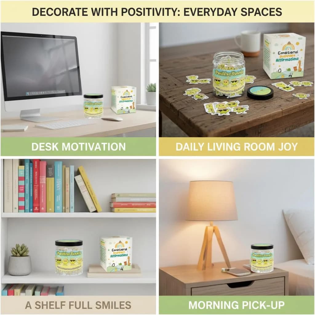 DEARMINE Positive Tennis Jar with 60 Affirmation Cards | Daily Encouragement & Focus - view 6