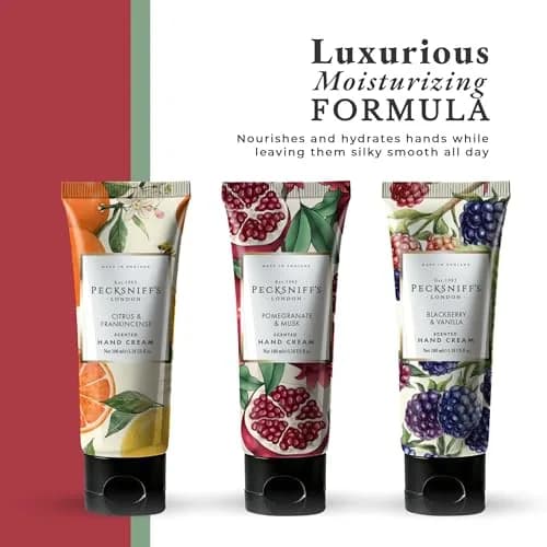 Pecksniff's Luxury Hand Cream – Moisturizing Skincare for Women & Men, 3x100ml | Enchanted Winter Scents thumbnail 3