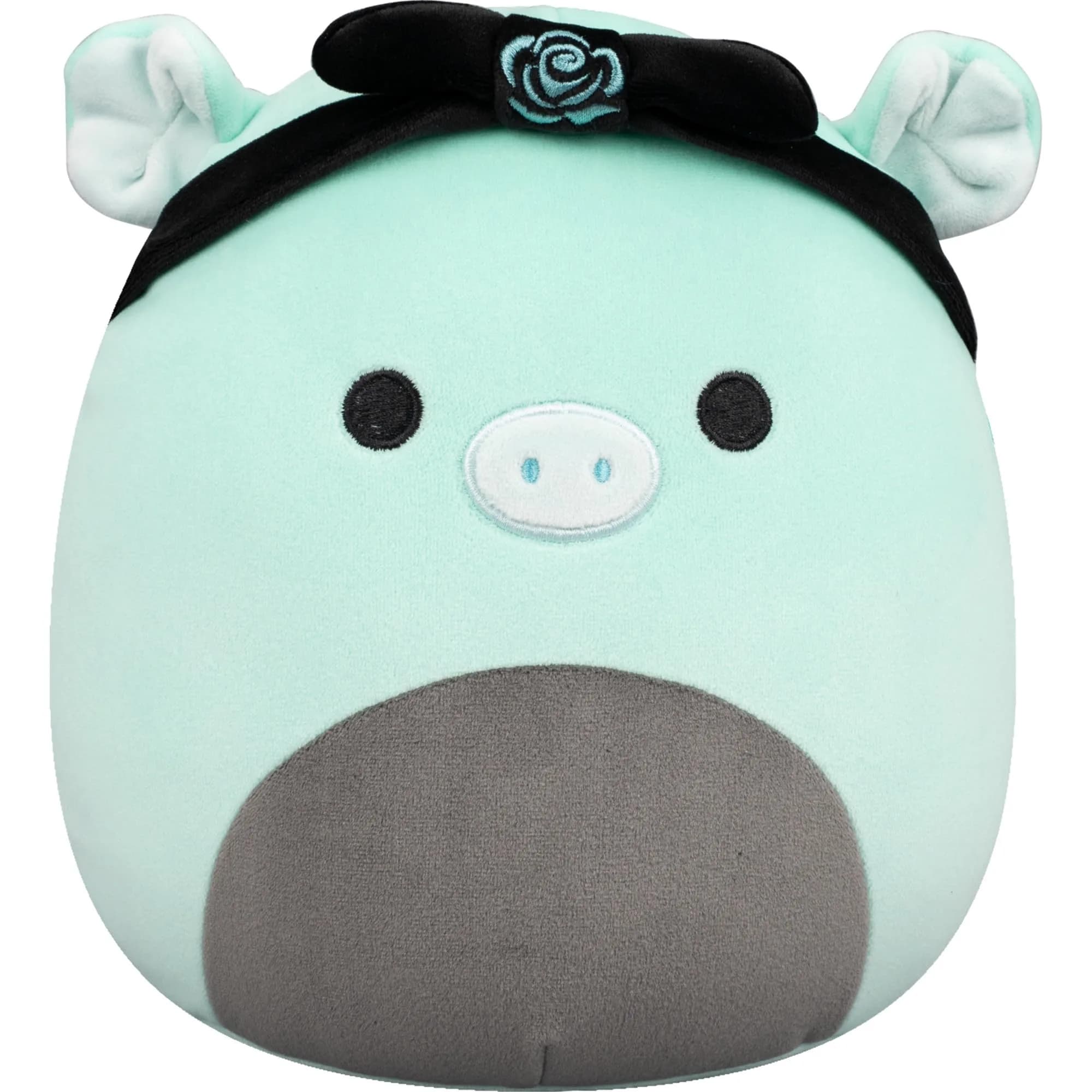 Squishmallows Original 8in Matilde the Teal Pig with Rose Headband | Ultrasoft Plush Toy for Kids — Multicolor