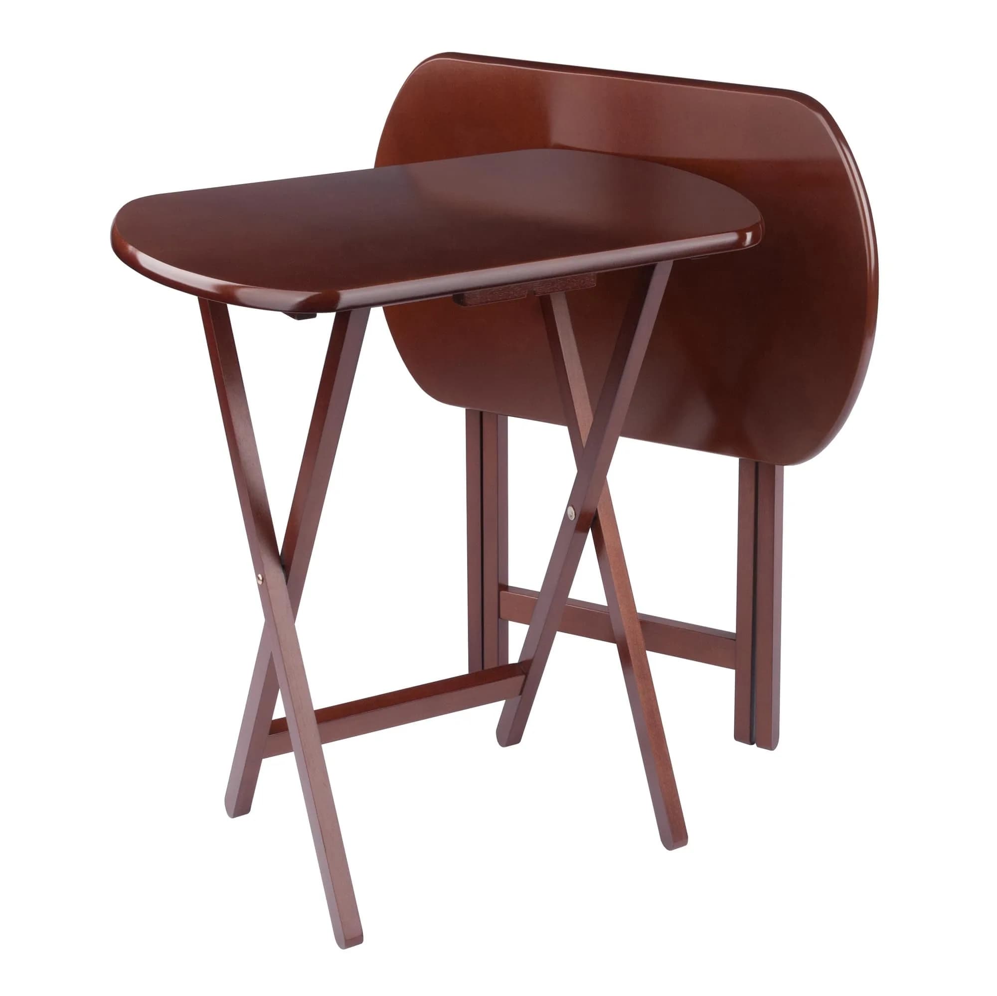 Winsome Corbett Set of 2 Oversized Foldable Snack Tables | Space-Saving, Durable, Easy to Store (70-120 chars)