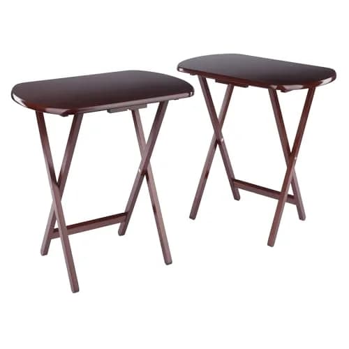 Winsome Corbett Set of 2 Oversized Foldable Snack Tables | Space-Saving, Durable, Easy to Store (70-120 chars) thumbnail 3