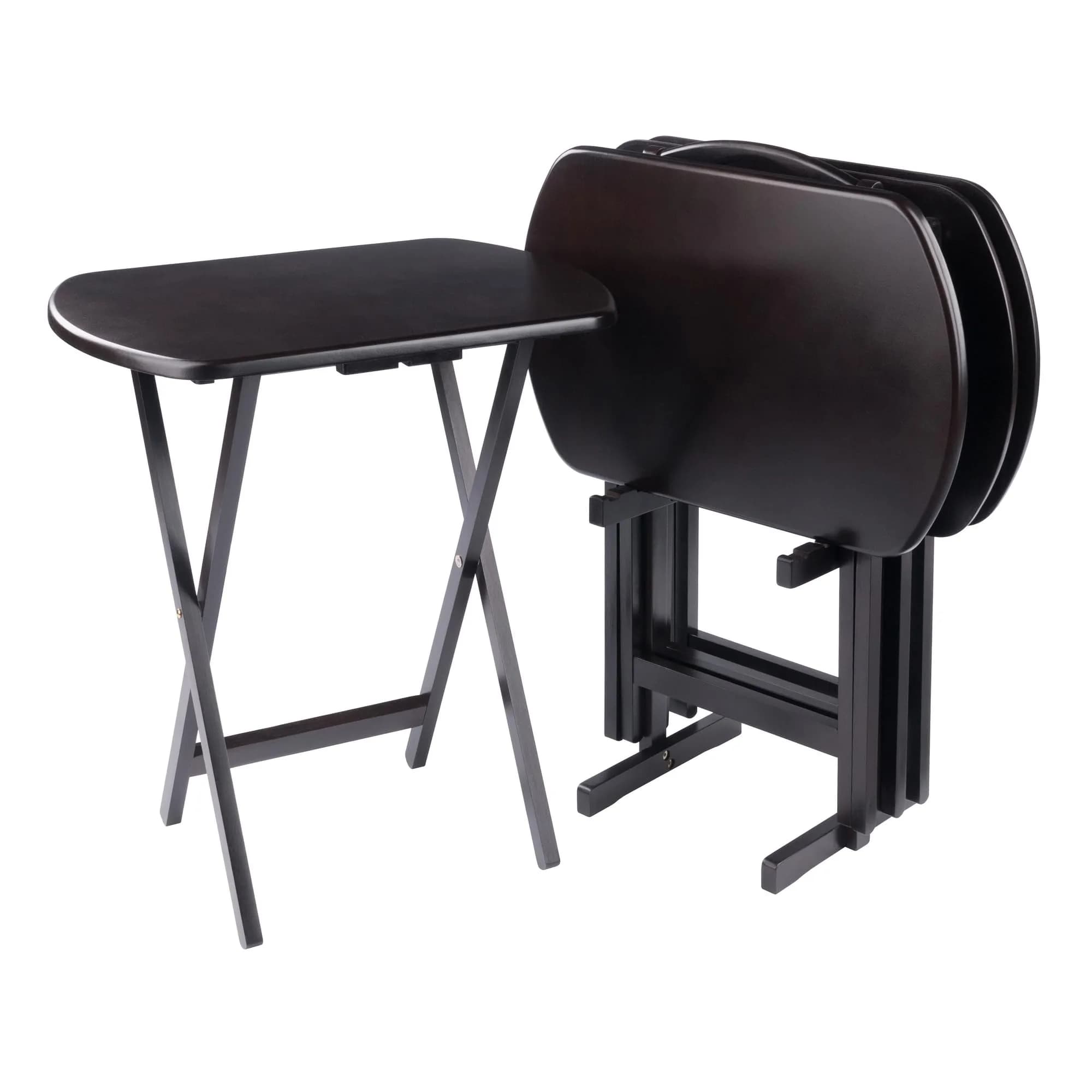 Winsome Corbett Set of 2 Oversized Foldable Snack Tables | Space-Saving, Durable, Easy to Store (70-120 chars)