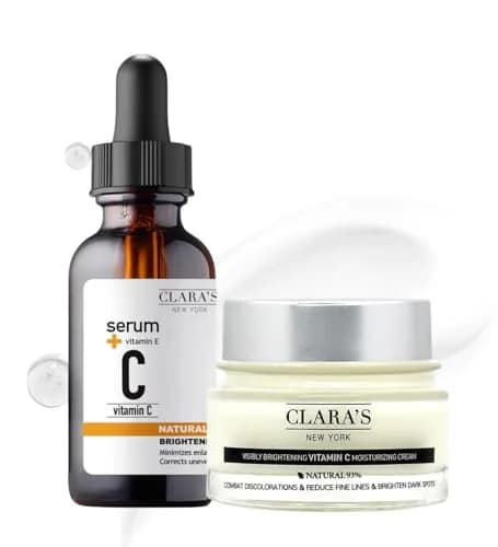 CLARA'S NEW YORK Vitamin C Serum & Moisturizing Cream Duo 1 fl oz & 50 ml | Hydrating & Nourishing Daily Skincare Set thumbnail 1