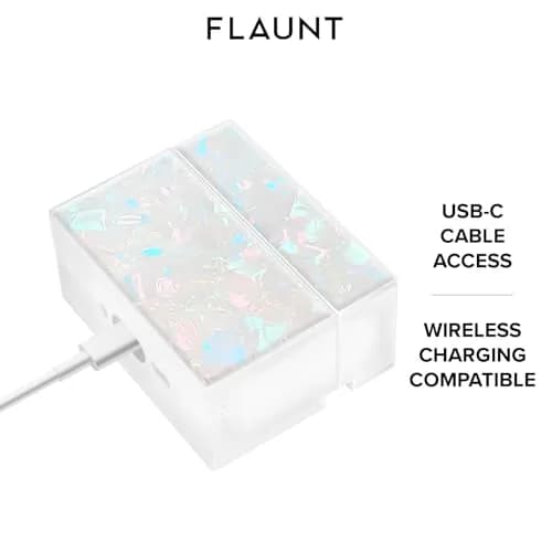 FLAUNT Official Square AirPods Pro 3 Case - Opal Shell | Shockproof & Wireless Charging thumbnail 4