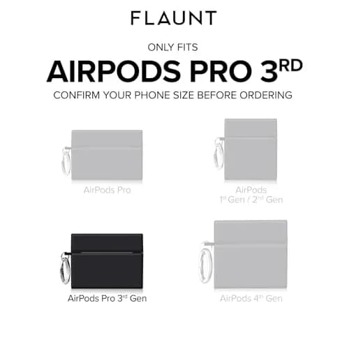 FLAUNT Official Square AirPods Pro 3 Case - Opal Shell | Shockproof & Wireless Charging thumbnail 2