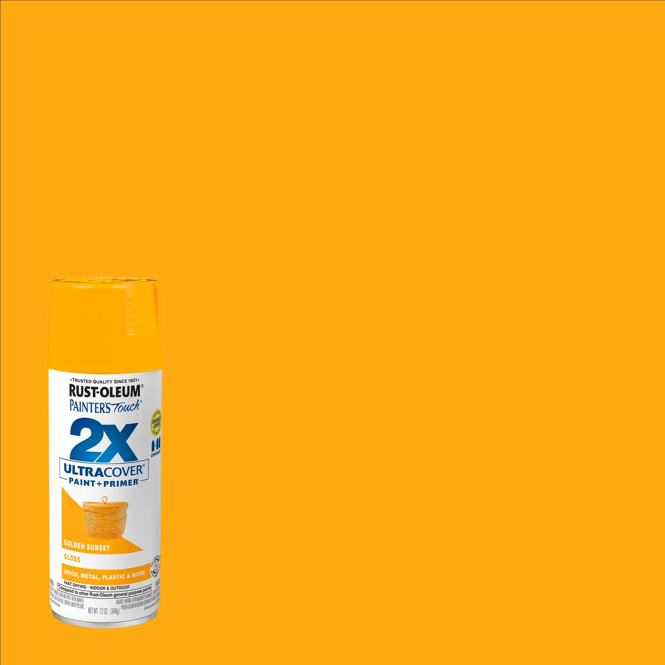 Rust-Oleum Painter's Touch 2X Ultra Cover Spray Paint, Gloss Golden Sunset, 12 Oz (Pack of 4) - view 2