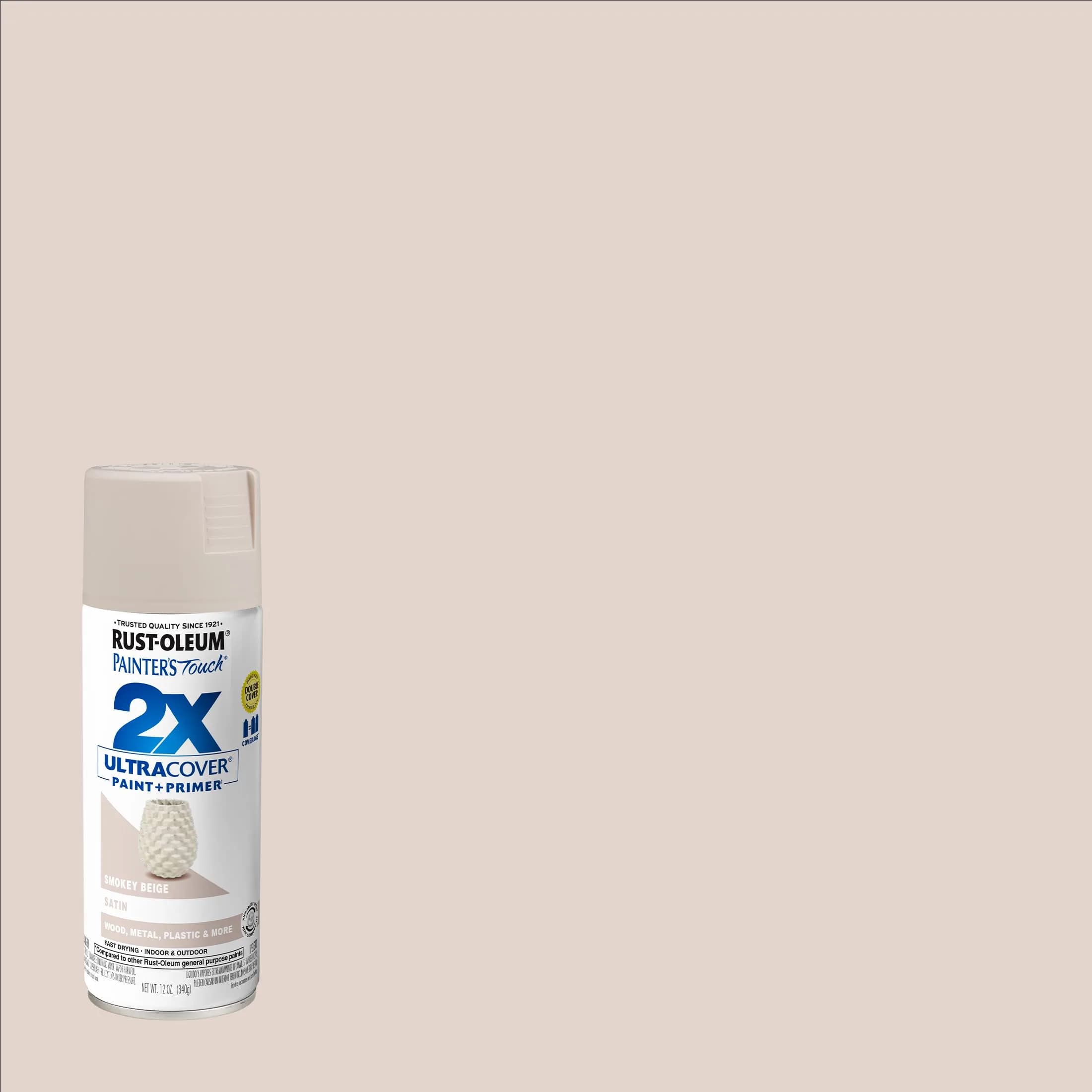 Rust-Oleum Painter's Touch 2X Satin Smokey Beige Spray Paint, 12 Oz (Pack of 4) - view 2