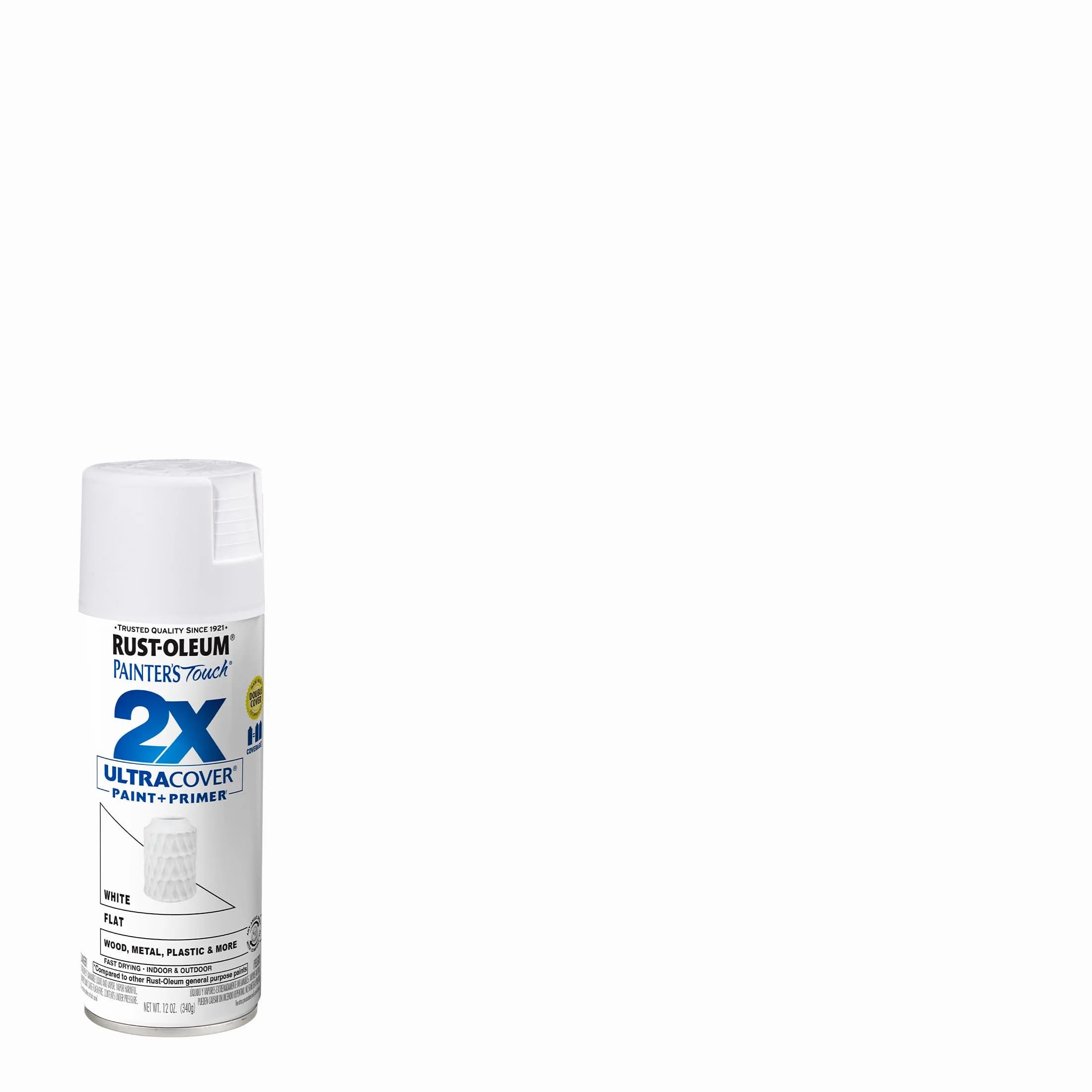 Rust-Oleum Painter's Touch 2X Ultra Cover Flat White Spray Paint - 12 Oz, Pack of 4 - view 2