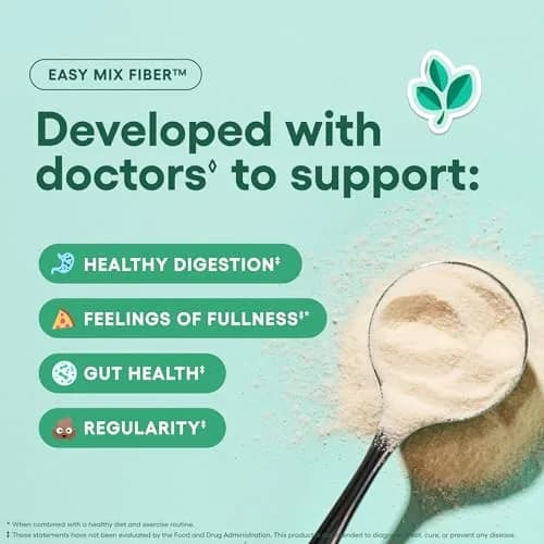 Physician's CHOICE Easy Mix Fiber Powder 216ml (7.1oz) | Sugar-Free Prebiotic Fiber for Digestive Health thumbnail 6