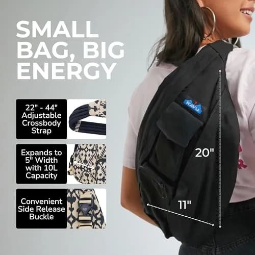 KAVU Original Rope Bag, Cotton Canvas Crossbody | Iconic 10L Travel & Lifestyle Sling thumbnail 5