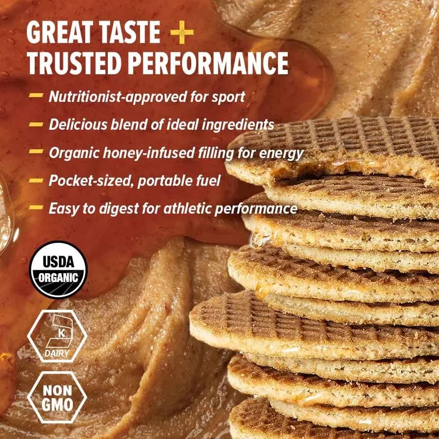 Honey Stinger Organic Waffle Energy Stroopwafel for Exercise, Endurance & Performance (2.4 oz / 68g) - view 2