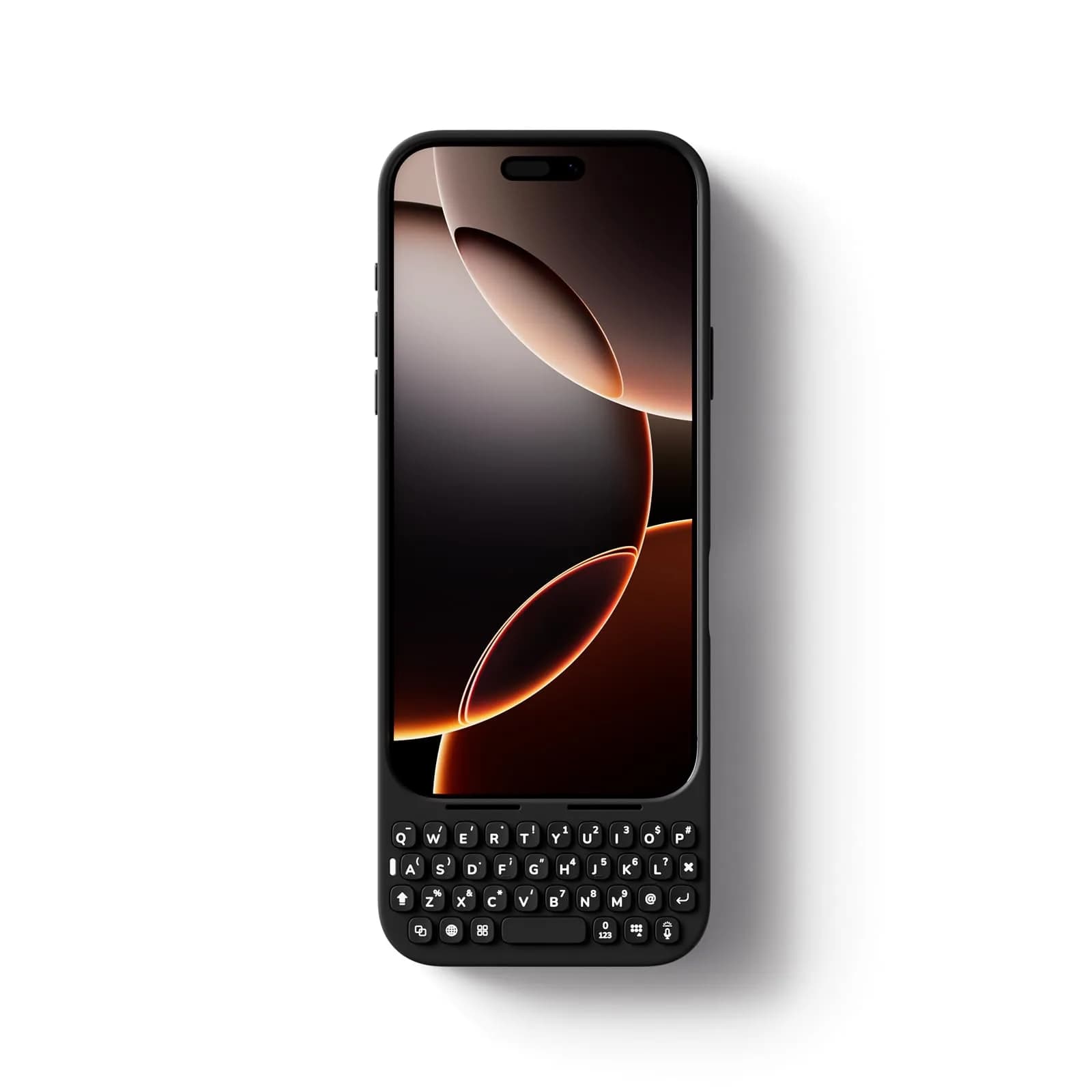 Akko MetaKey Keyboard for iPhone 16 Pro Max with Magnetic Support & Backlight | Space Black — Space Black