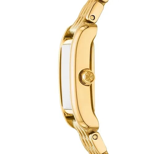 Tory Burch Women's Small Eleanor Gold-Tone Stainless Steel Watch (Model: TBW1095) | Elegant Gold & Pink Dial, 20mm Case, Quartz Movement thumbnail 3