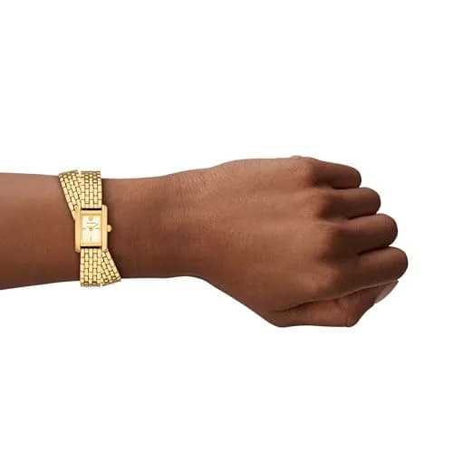 Tory Burch Women's Mini Eleanor Double Wrap Gold-Tone Stainless Steel Watch (Model: TBW1096) | Elegant geometric design for women thumbnail 4