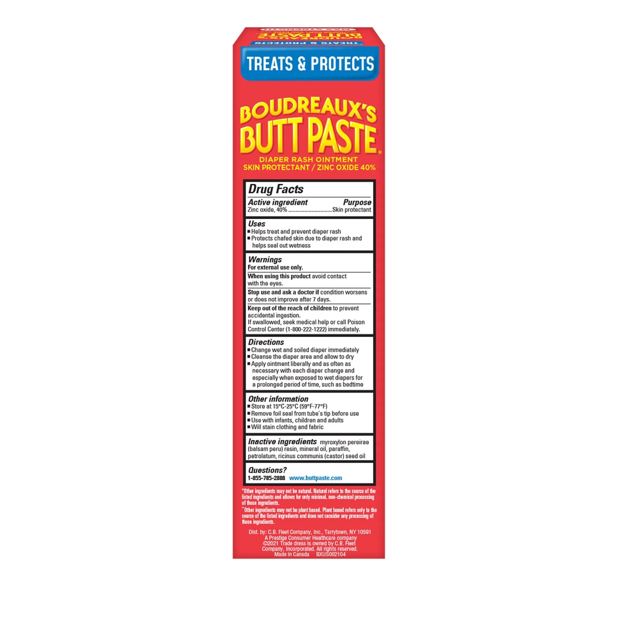 Boudreaux's Butt Paste Maximum Strength Diaper Rash Cream with 40% Zinc Oxide, 28 oz (14 oz Pack of 2) | Clinically Tested Skin Protectant - view 7