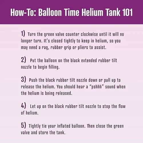 BLUE RIBBON Helium Tank for Balloons At Home Silver Kit | 2 x 14.9 cu ft Tanks, 100 Balloons, Ribbon, Weights, Tie Tools thumbnail 8