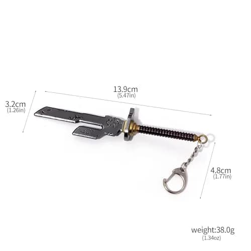 SONGCHANGJEWELRY Fushiguro Toji Inspired Keychain – Engraved Cursed Weapon – Dark Anime Gift for JJK Fans thumbnail 9