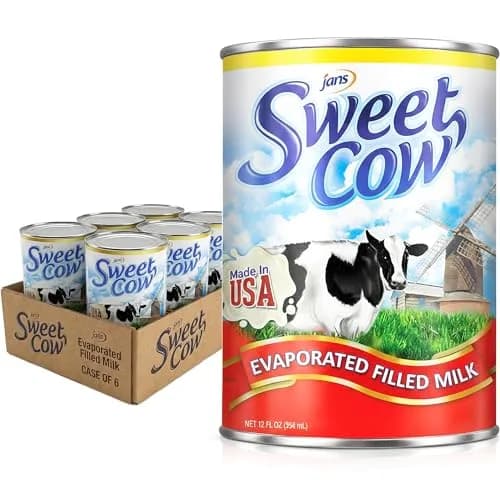 Jans Sweet Cow Evaporated Milk, 13.7 oz (388 ml) Pack of 6 | Unsweetened Cooking Milk for Rich Desserts & Savory Dishes thumbnail 4