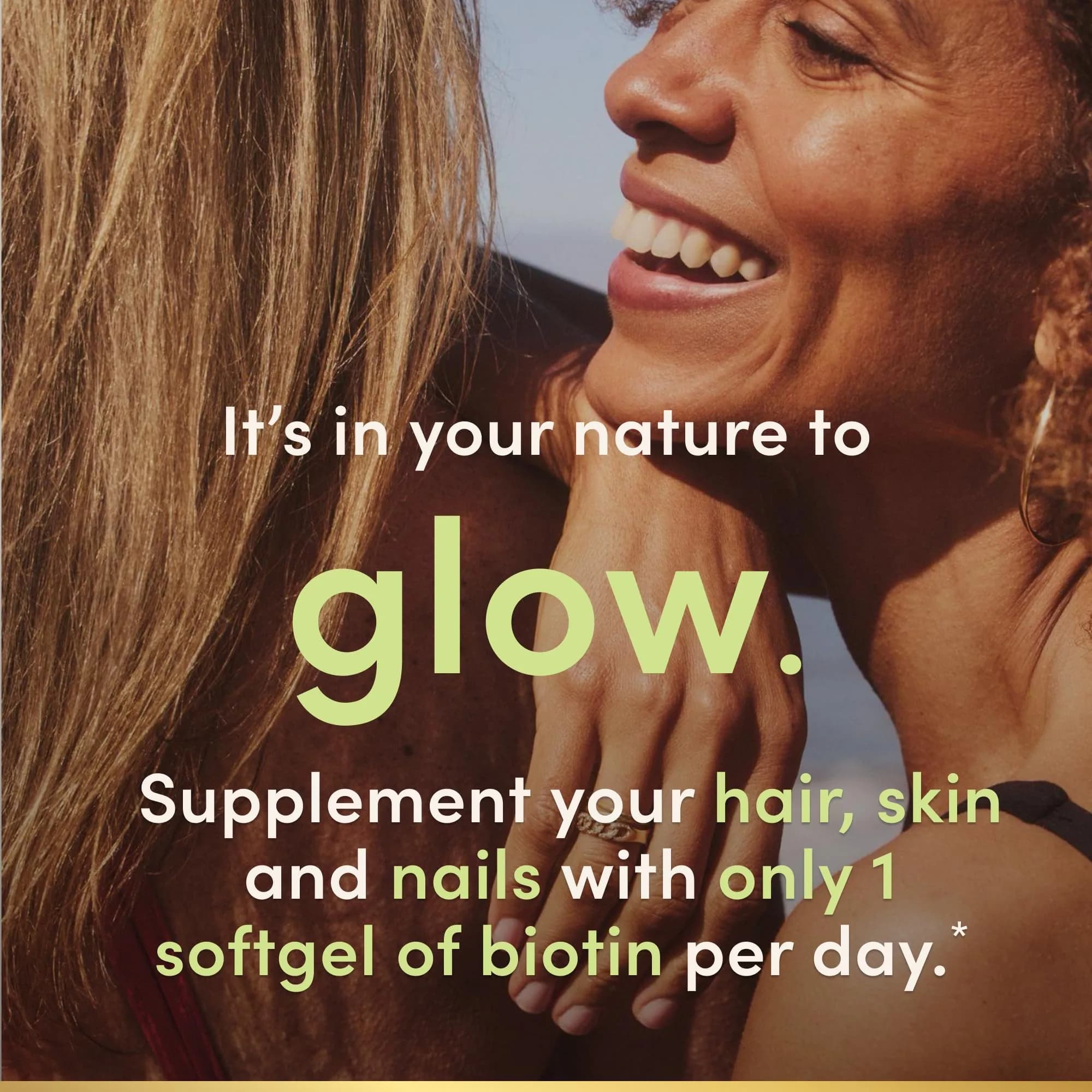 Nature's Bounty Biotin Hair Skin and Nails Vitamins, 10,000 mcg, 240 Softgels | Supports Healthy Hair, Skin, Nails - view 4