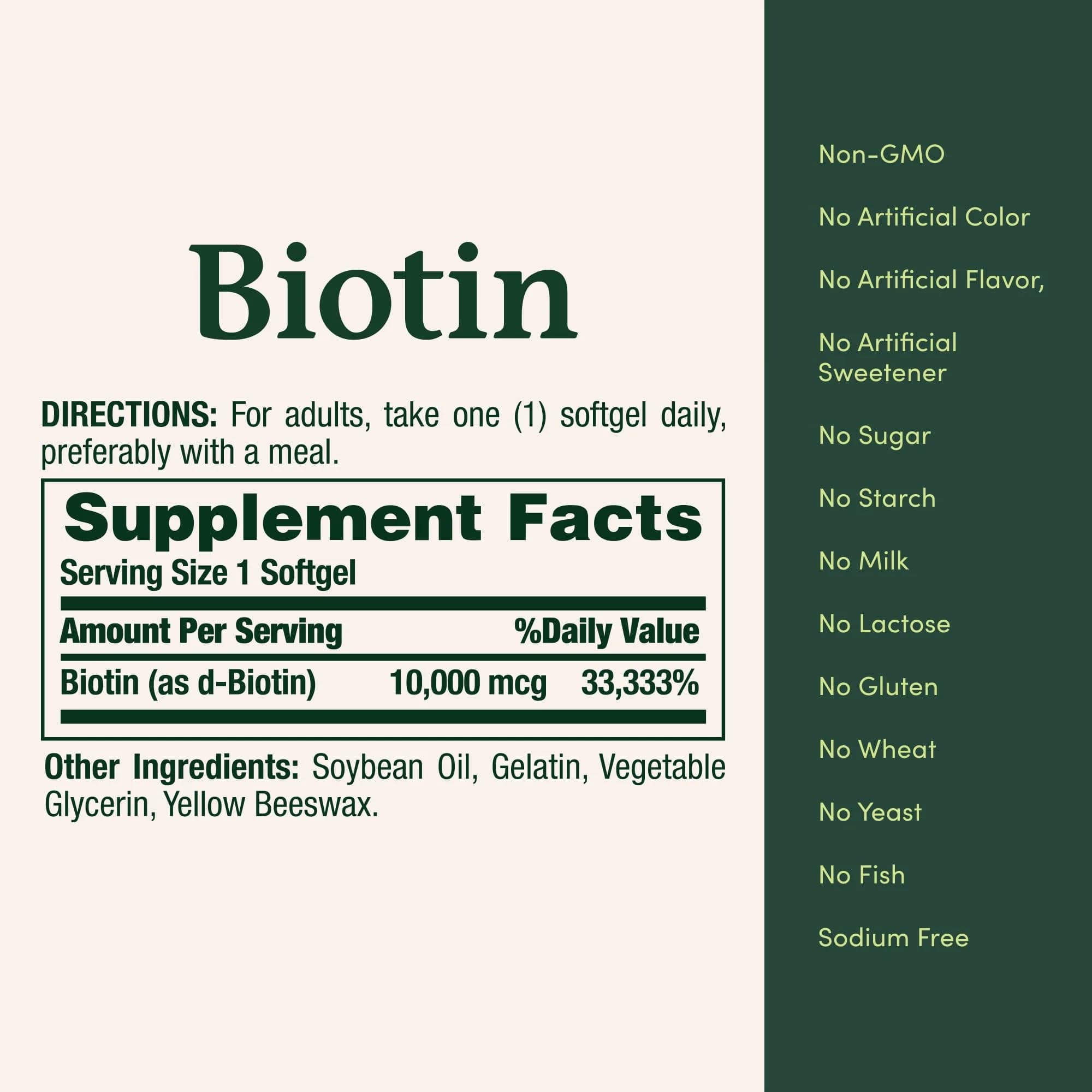 Nature's Bounty Biotin Hair Skin and Nails Vitamins, 10,000 mcg, 240 Softgels | Supports Healthy Hair, Skin, Nails - view 5