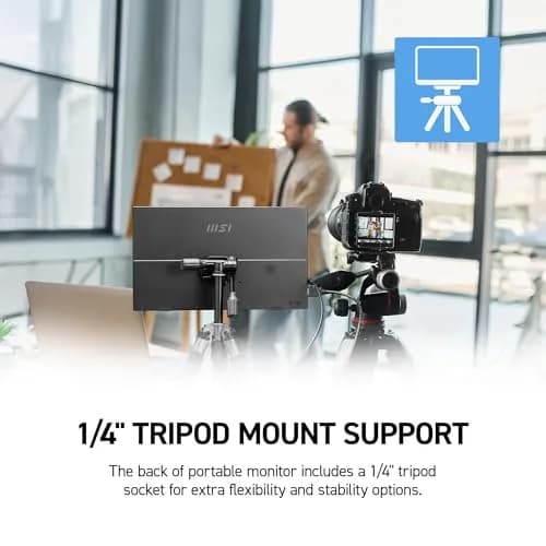 msi Pro MP165 E6 Portable Monitor 15.6" FHD IPS 1080p | Ultra Slim & Light, USB-C & HDMI thumbnail 4