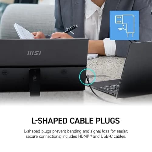 msi Pro MP165 E6 Portable Monitor 15.6" FHD IPS 1080p | Ultra Slim & Light, USB-C & HDMI thumbnail 6